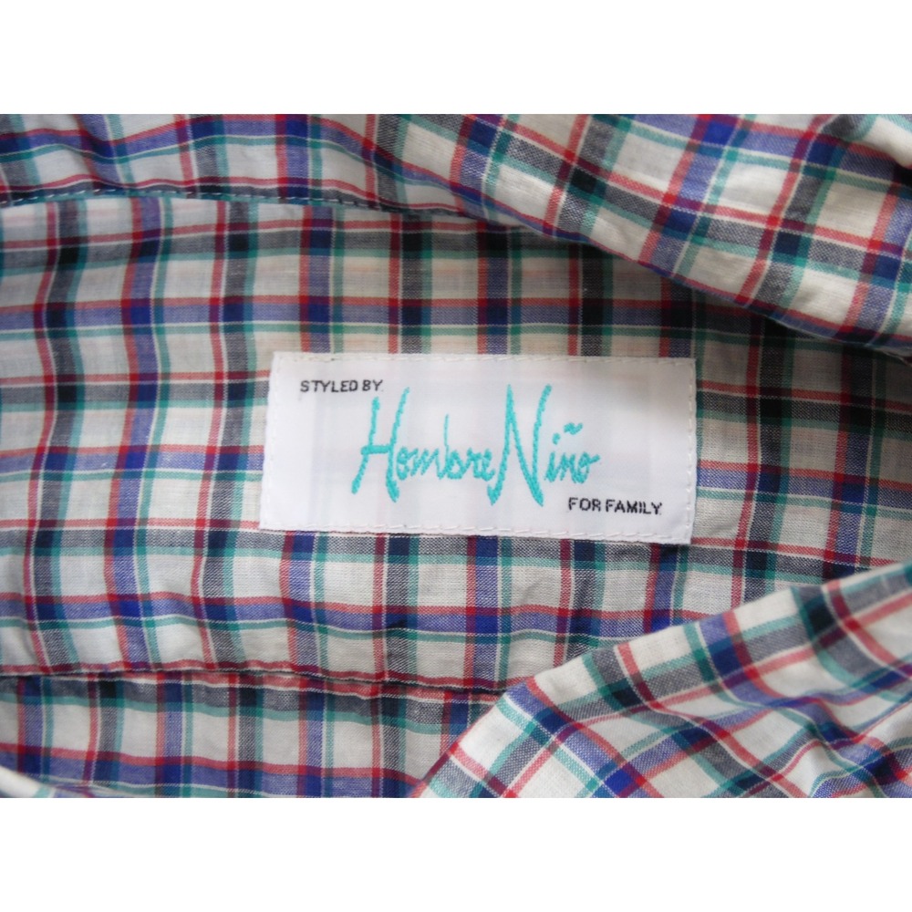 Hombre Nino Mens Multicolor Long Sleeve Cotton Button Up Front Shirt Size L/XL - Picture 11 of 11